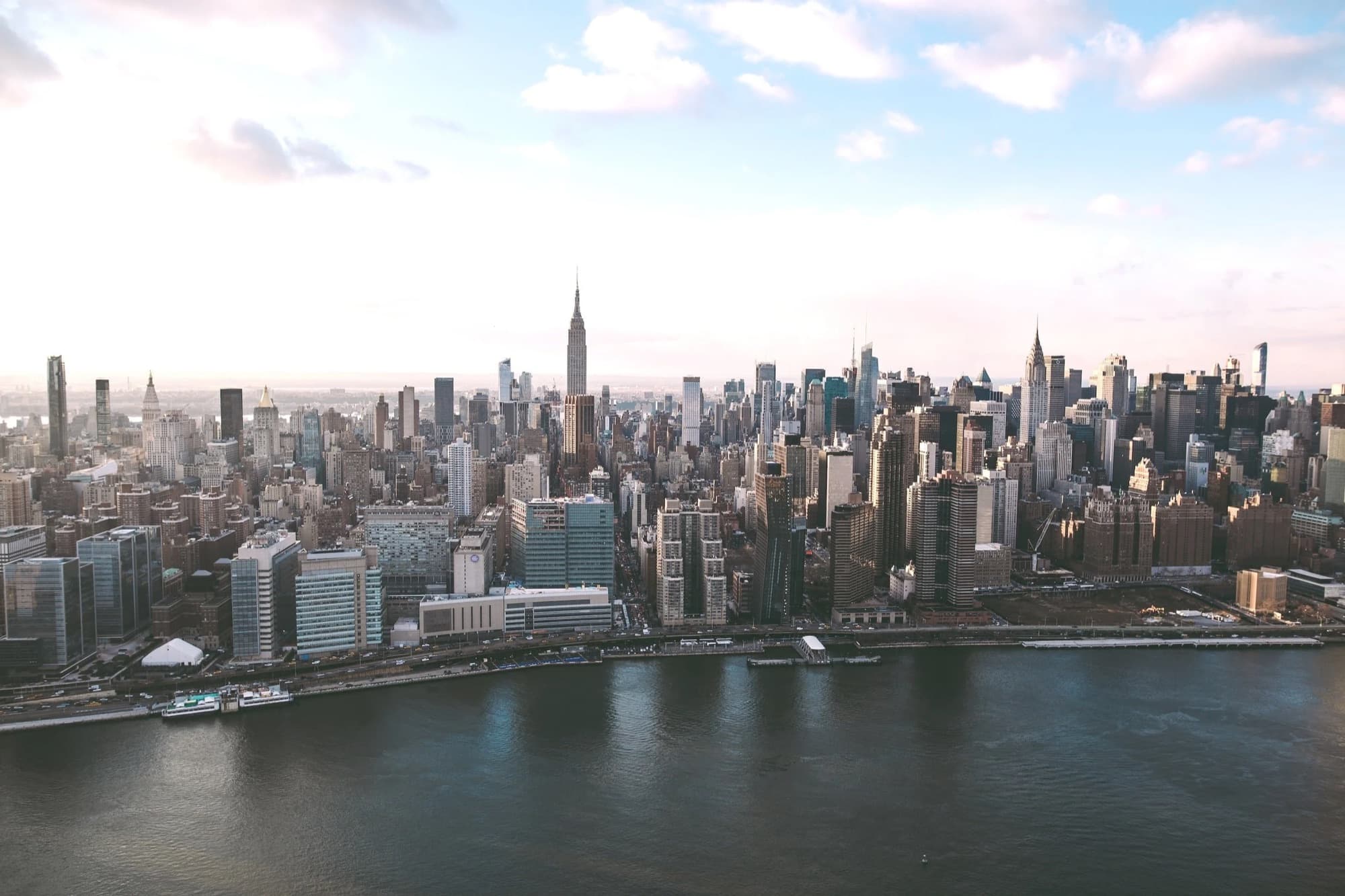 Aerial view of the Manhattan skyline